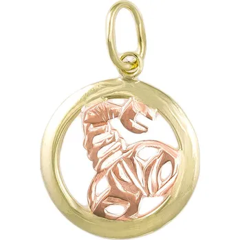 Přívěsek GEMMAX Original – garance kvality Zlatý přívěsek Štír - měsíční znamení kolečko – zlatý šperk ryzosti 585/1000 v Dárkovém balení s Certifikátem GUPCN-69421