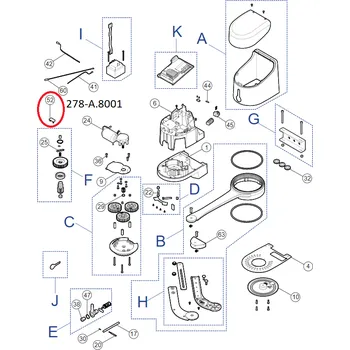 Pohon brány NICE 278-A.8001 karta k enkóderu pre HYKE