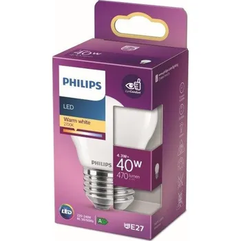 Žárovka Philips LED žárovka 1x4,3W d-8718699763473, teplá bílá