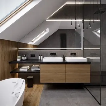 Zrcadlo Pískované zrcadlo do podkroví - Výroba na míru - NETTA LED