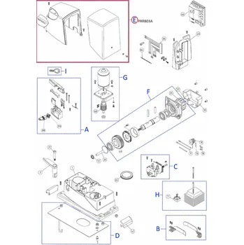 NICE PRRB03B kit krytů PPD1211.45401 a PPD0893.4540 kryt přední a zadní s logom pro RB/ RD