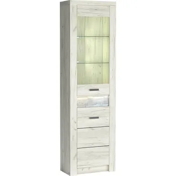 Knihovna INDIANAPOLIS k | vitrína rohová I-23 | kraft bílý