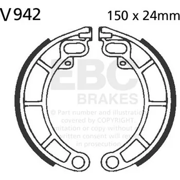Brzdová čelist EBC Brzdové čelisti Organic V942