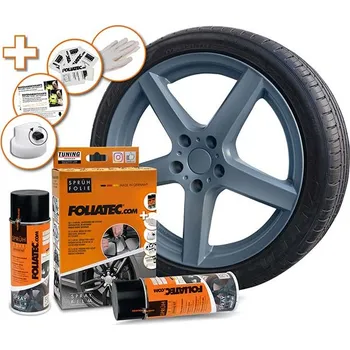 Autolak SADA FOLIATEC Guma ve spreji šedá - CARBON GREY MATT