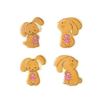 Čokoláda Čokoládová dekorace - Zajíc s vajíčkem (75 kusů)