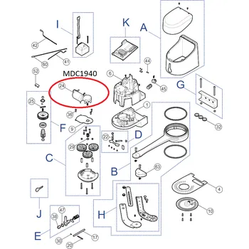 Pohon brány NICE MDC1940 motorček s enkóderom pre HYKE