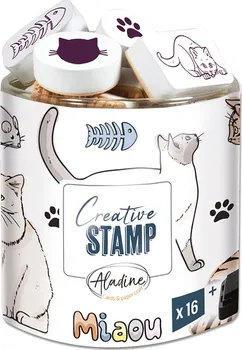 Dětské razítko AladinE Creative Stamps 16 ks kočky