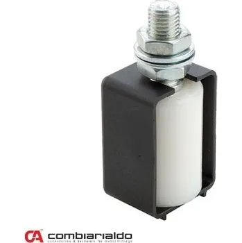 Pohon brány COMBI ARIALDO Nylonový vodiaci valček ø40, H-60mm, závit M16 s ochrannou krytkou pre horné vedenie posuvnej brány