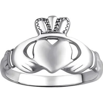 Prsten Dámský celostříbrný keltský prsten CLADDAGH velikost obvod 63 mm ZTR96391-obvod 63 mm