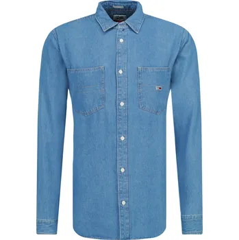 Pánské oblečení Tommy Jeans Košile TJM | Barva:modrý | Velikost:M