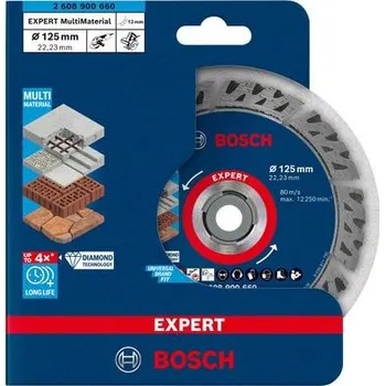 Řezný kotouč BOSCH Diamantový řezný kotouč EXPERT MultiMaterial 125 × 22,23 × 2,2 × 12 mm (2608900660)