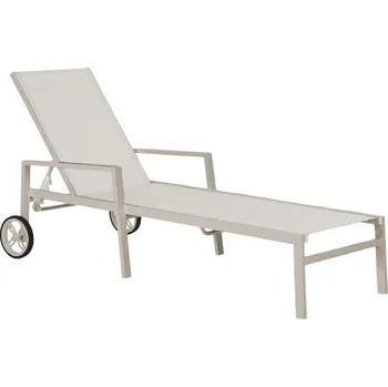 Zahradní lehátko Brafab Lehátko LEONE - béžovo šedá kaki