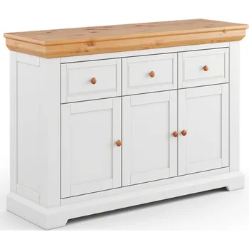 Komoda Komoda 3.3 Marone Elite, bílá - přírodní borovice, rozměr 132x92x41cm