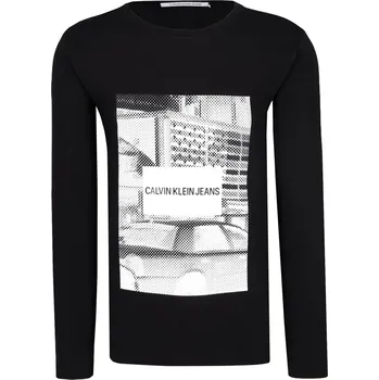 Pánské tričko CALVIN KLEIN JEANS Tričko s dlouhým rukávem PIXEL GRAPHIC | Barva:černý | Velikost:XL