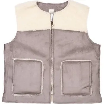 Vlnka Vesta z ovčí vlny velur šedá velikost oblečení 5XL