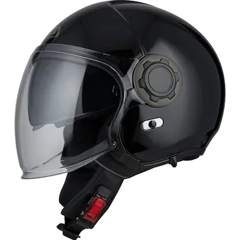 Helma na motorku Otevřená přilba NZI Ringway lesklá černá Velikost: M