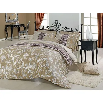 Povlečení Smolka Povlečení Angelika hnědá Bavlna 140x200 70x90