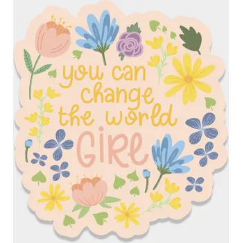 Samolepící dekorace ePiPí Samolepka - You can change the world, girl