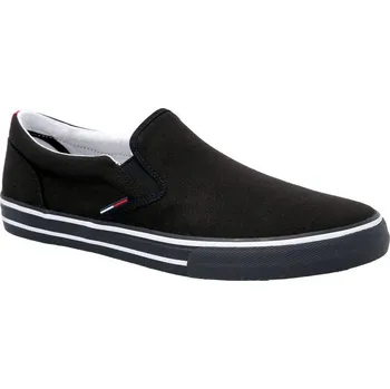 Pánské pantofle Tommy Jeans Plátěné tenisky Slip On | Barva:černý | Velikost:43