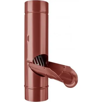 sběrač dešťové vody Zachytávač vody hliníkový ocelově červený 100 mm se sítkem