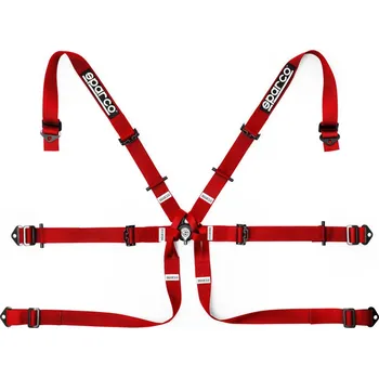 Tuning Sparco 6bodový pás COMPETITION H-2 PD Martini Racing Červená