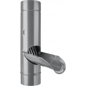 sběrač dešťové vody Zachytávač vody hliníkový světle šedý 120 mm se sítkem