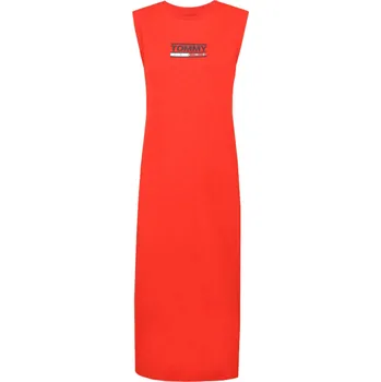 Dámské šaty Tommy Jeans Šaty TJW LOGO | Barva:červený | Velikost:XS