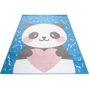 Koberec Dětský koberec Jolly Kids - panda 1 - modrý Rozměr koberce: 160x220 cm