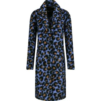 Desigual Vlněný kabát ABRIG AXE | Barva:tmavě modrá | Velikost:M