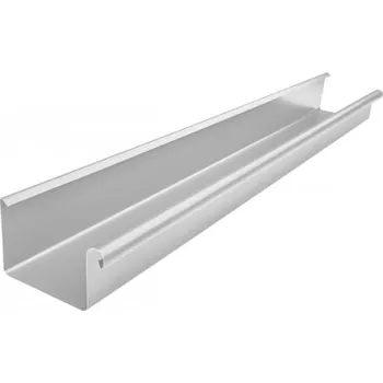 Střecha Žlab pozinkovaný hranatý bílo hliníkový 250 mm, délka 4 m