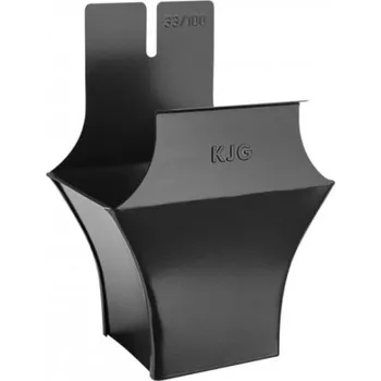 okap Kotlík pozinkovaný hranatý černý 400/120 mm