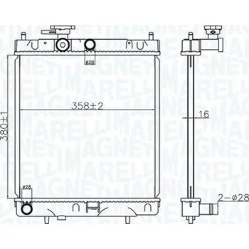 Chladič motoru Chladič, chlazení motoru MAGNETI MARELLI 350213176400