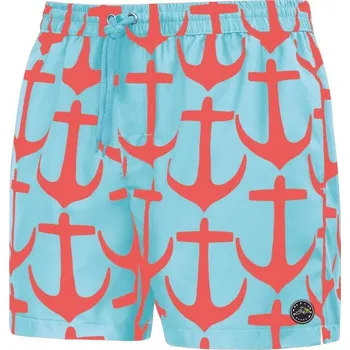 Oblečení a móda Pánské plavkové kraťasy Happy Self SM29-22 sv. modrá-vzor - Self L