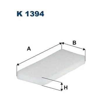 Ventilátor topení a klimatizace Filtr, vzduch v interiéru FILTRON K 1394