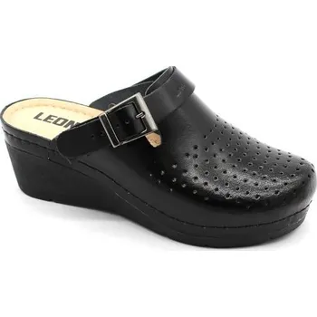 Dámská zdravotní obuv Leon 1000 Dámská kožená obuv na klínku - černá Velikost: 40