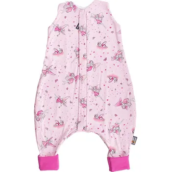 Kojenecký overall Kaarsgaren Letní spací pytel s nohavicemi 70 cm bambus růžové víly