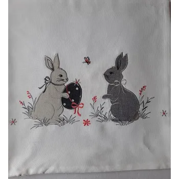 Povlak na dekorativní polštářek Povlak na polštářek zajíčci 02