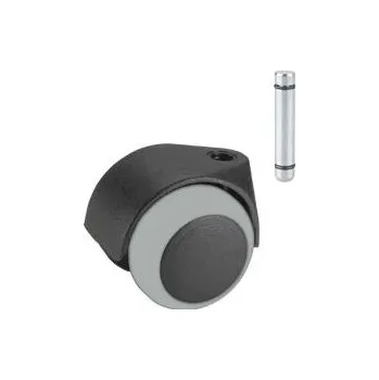 Nábytkové kování Dörner + Helmer - Kolečko nábytkové dvojité TPE běhoun 50 mm s čepem M8x15 mm