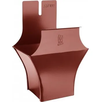 okap Kotlík hliníkový hranatý ocelově červený 250/80 mm