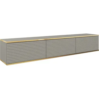 Televizní stolek PSK Televizní stolek ORION s lamelovým čelem, Šedá 175 cm