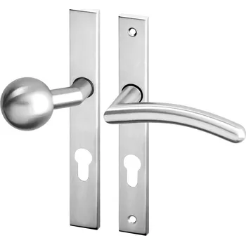 ACT SERVIS ACT - Heda úzky štít Provedení: PZ LI (klika levá/koule), Povrch: IN - nerez, Rozteč: 90 mm