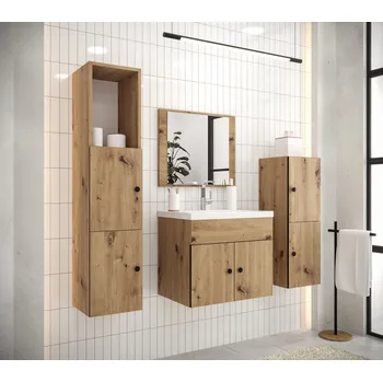 Koupelnový nábytek Koupelnová sestava Carlos 2 dub artisan/černá