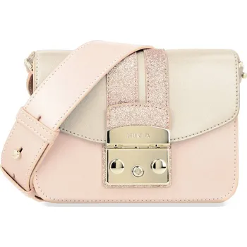 Kabelka Furla Kůžoná crossbody kabelka METROPOLIS MINI | Barva:růžová | Velikost:OS