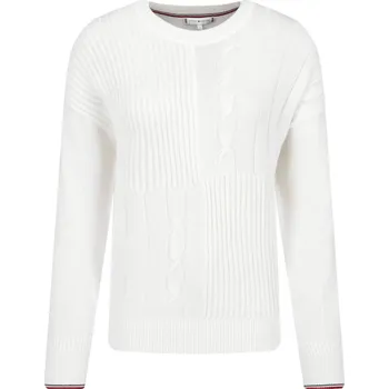 Dámský svetr Tommy Hilfiger Svetr HILDY COLOR BLOCK | Barva:bílý | Velikost:M