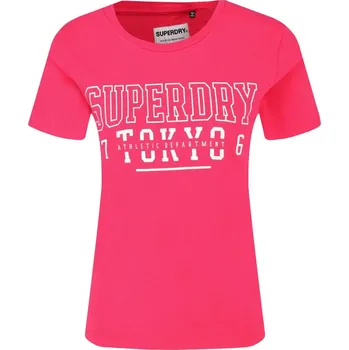 Dámské tričko Superdry Tričko TRACK & FIELD | Barva:růžová | Velikost:XS