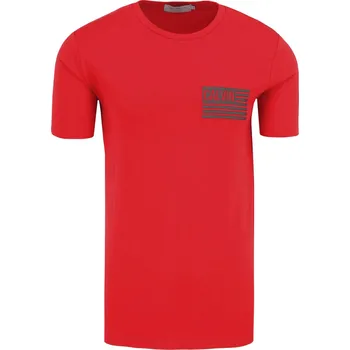 Pánské tričko CALVIN KLEIN JEANS Tričko TAKEOS | Barva:červený | Velikost:XL