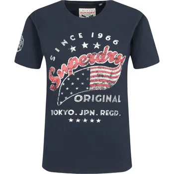 Dámské tričko Superdry Tričko AMERICAN STAR | Barva:tmavě modrá | Velikost:XS