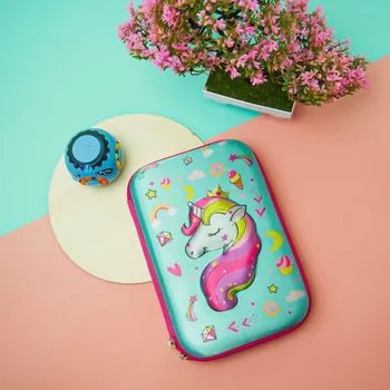 Penál DAALO Penál s jednorožcem - modrý - AKCE!