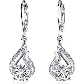 Náušnice Olivie Stříbrné náušnice TŘPYTIVÁ KAPKA 4681 Ag 925; ≤4,6 g.