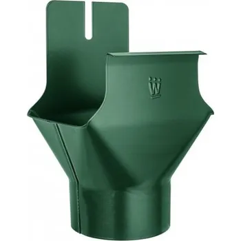 Střecha Kotlík hliníkový hranatý mechově zelený 400/120 mm na kulatý svod